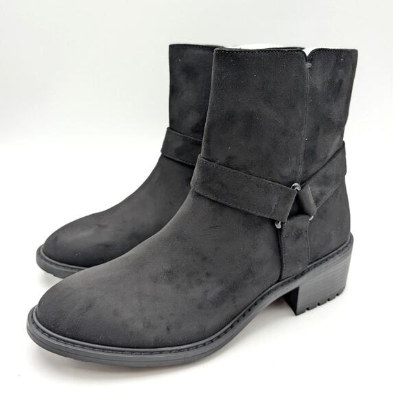 Splendid Samy Ankle Combat Boots Round Toe Women's Black Size US9M EU40 - Picture 1 of 9